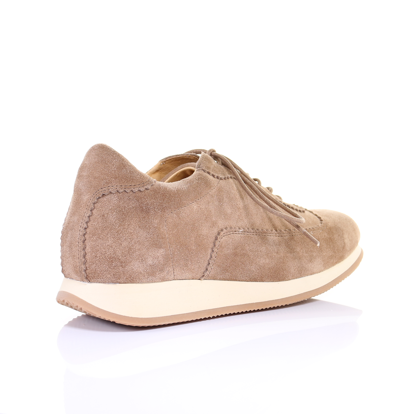 Men's Style Lace Up Suede Leather Casual Shoes (Beige)