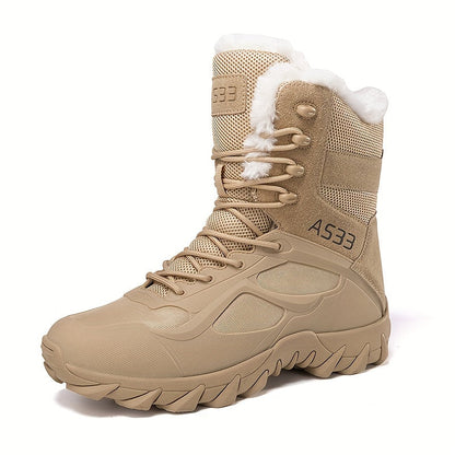 Mens Tactical Snow Boots for Outdoor Winter Adventures