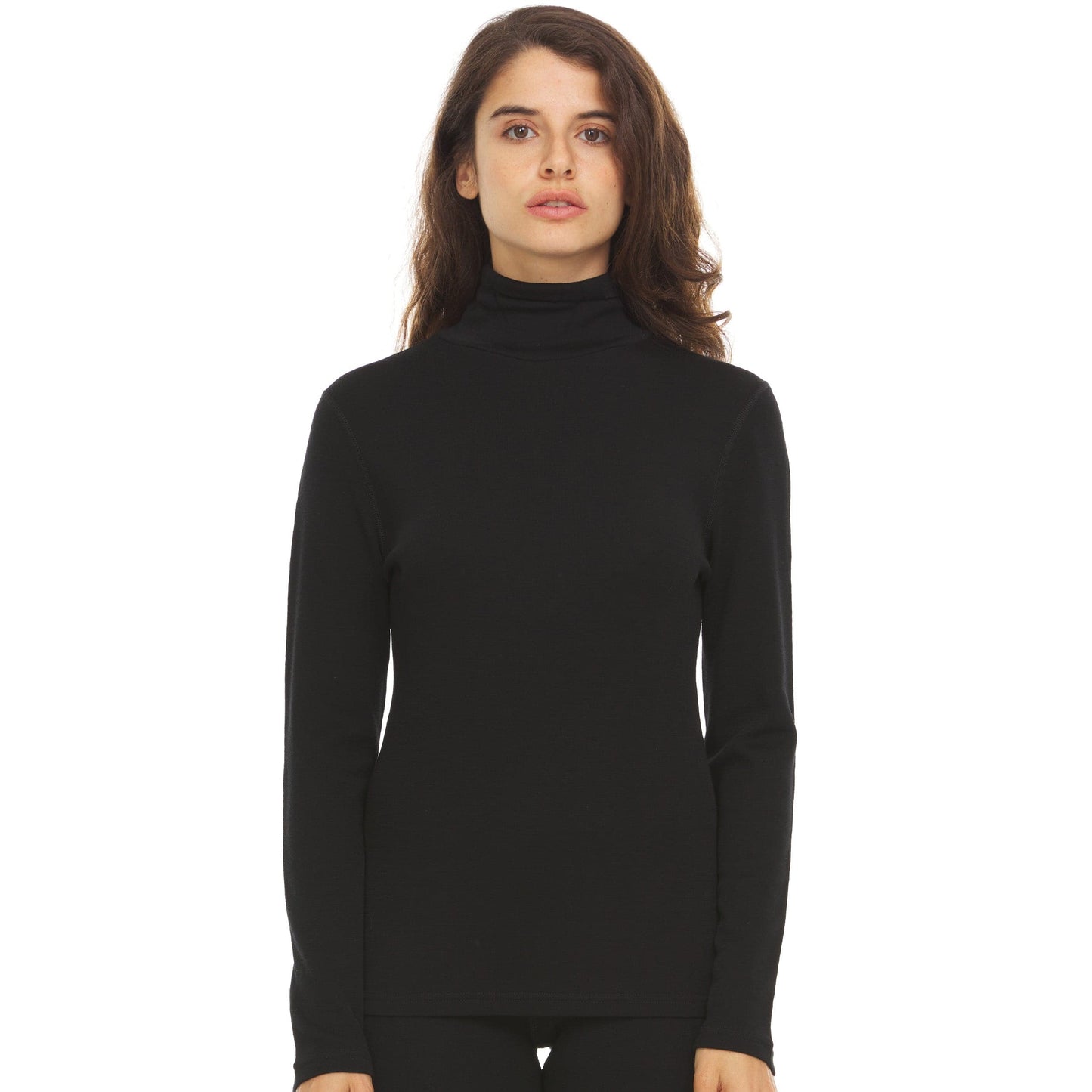 Midweight - Women's Long Sleeve Turtleneck 100% Merino Wool