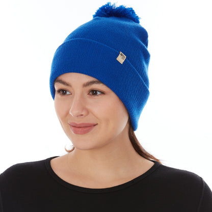 Midweight - Everyday Knit Cuff Pom Beanie 100% Merino Wool