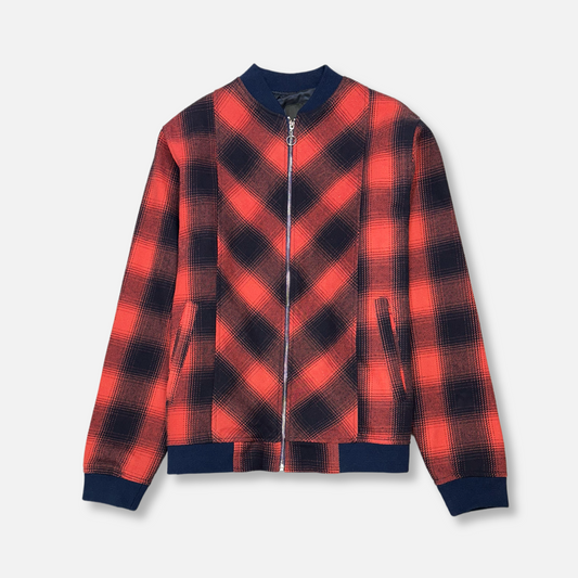 Vannes Plaid Baseball Jacket