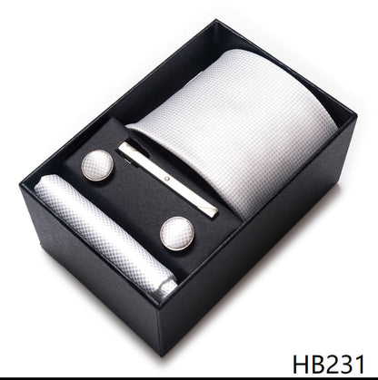 100% Silk Tie Handkerchief Cufflink Set - My Men's Shop