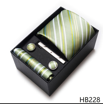 100% Silk Tie Handkerchief Cufflink Set - My Men's Shop