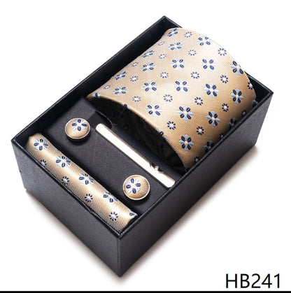 100% Silk Tie Handkerchief Cufflink Set - My Men's Shop