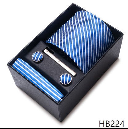 100% Silk Tie Handkerchief Cufflink Set - My Men's Shop