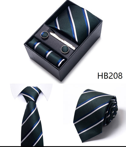 100% Silk Tie Handkerchief Cufflink - My Men's Shop