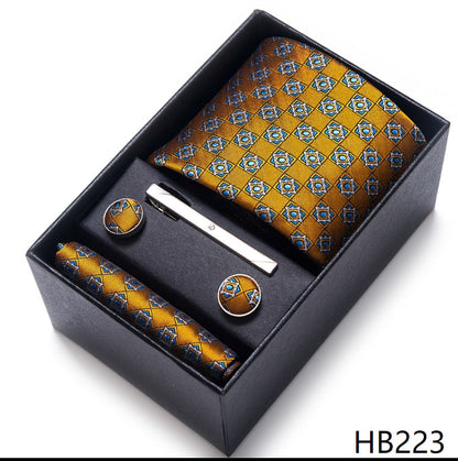 100% Silk Tie Handkerchief Cufflink Set - My Men's Shop