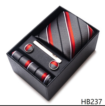 100% Silk Tie Handkerchief Cufflink Set - My Men's Shop