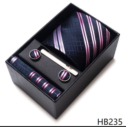 100% Silk Tie Handkerchief Cufflink Set - My Men's Shop