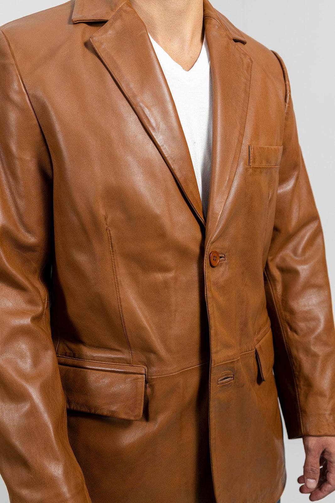 Esquire Fashion Leather Jacket Whiskey