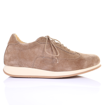 Men's Style Lace Up Suede Leather Casual Shoes (Beige)