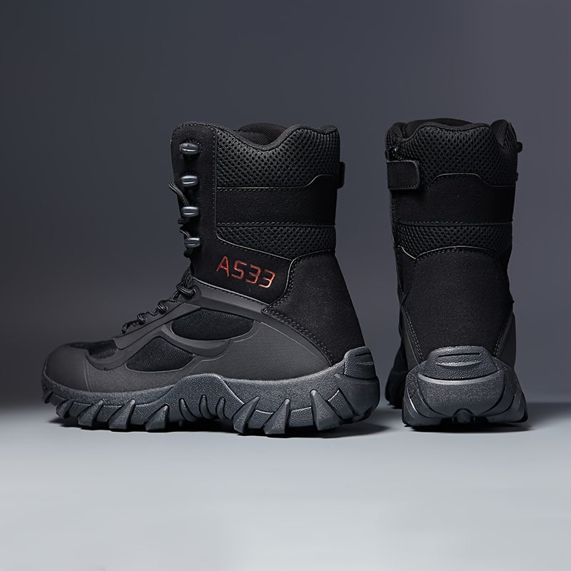 Mens Tactical Snow Boots for Outdoor Winter Adventures