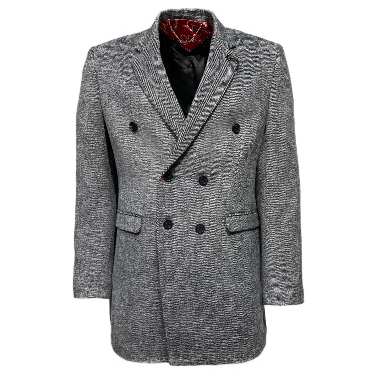 Eitan Herringbone Peacoat