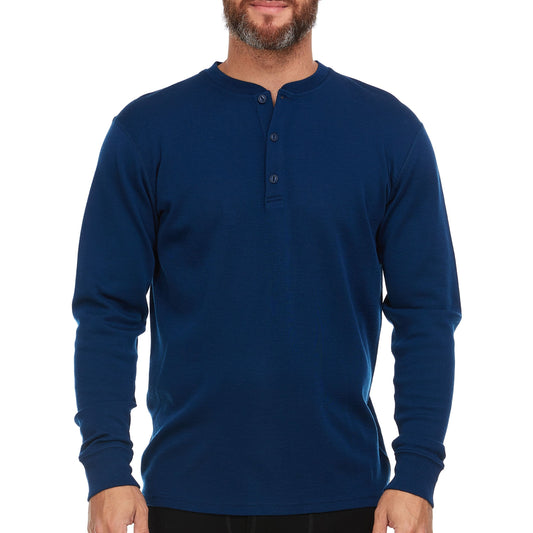 Midweight - Men's Long Sleeve Henley 100% Merino Wool