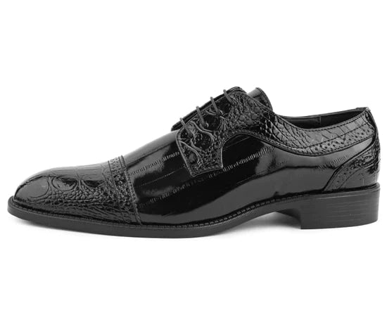 DALLAS CAP TOE GATOR PRINT SHOES