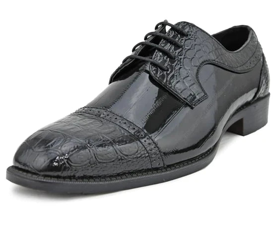 DALLAS CAP TOE GATOR PRINT SHOES