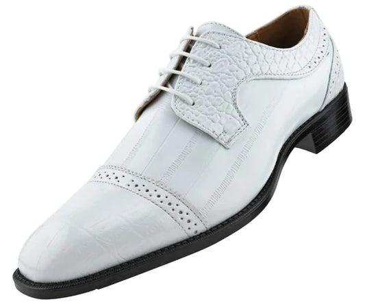 DALLAS CAP TOE GATOR PRINT SHOES - My Men's Shop