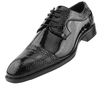 DALLAS CAP TOE GATOR PRINT SHOES