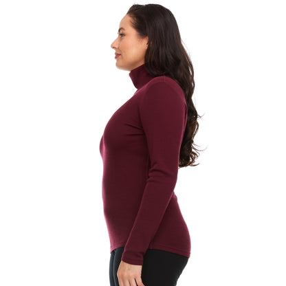 Midweight - Women's Long Sleeve Turtleneck 100% Merino Wool